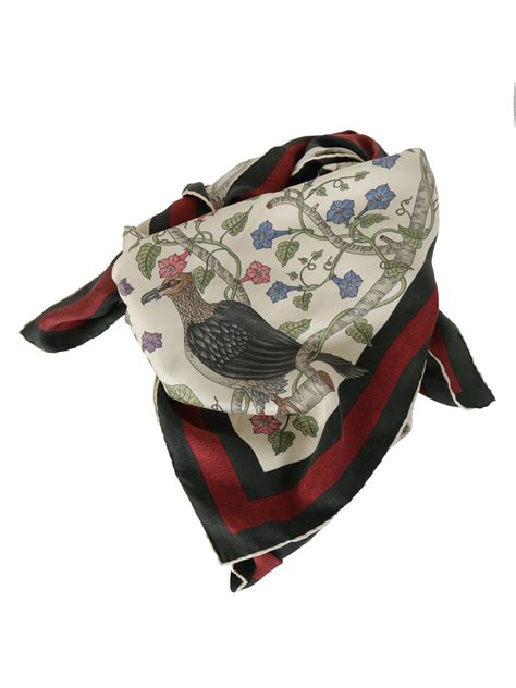 gucci bird scarf|Gucci scarf female.